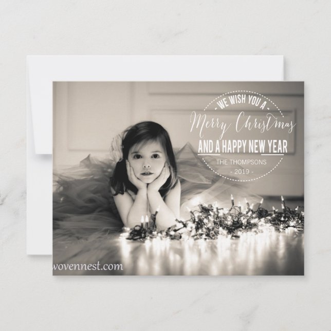 Carte 2013 plate de photo de Joyeux Noël (Devant)