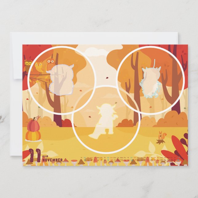 CARTE 2019カレンダー11月 (Devant)