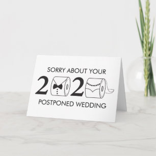 Carte 2020 Mariage Postponed Funny Toilet Papier