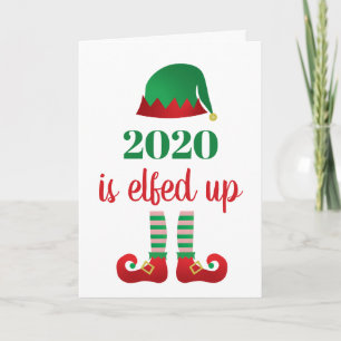 Carte 2020 S'Est Élevé Funny Noël Dit Rouge