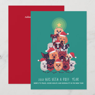 Carte 2021 C'est une année RUFF Arbre de Noël