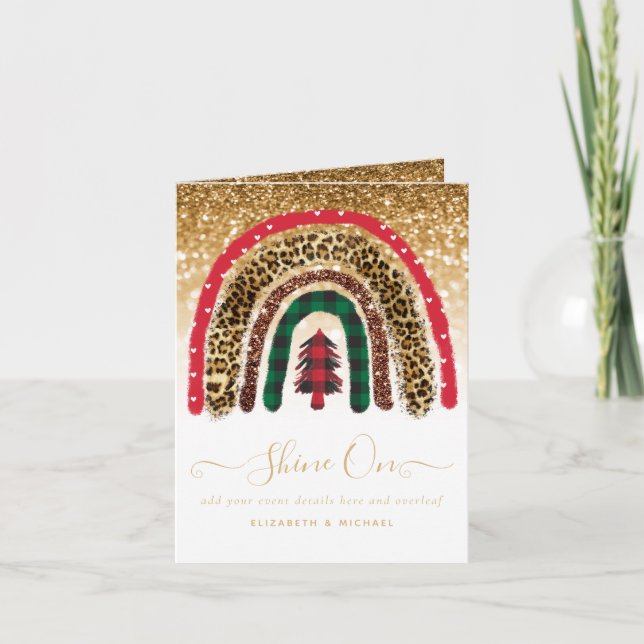 Carte 2021 CUSTOM Christmas Rainbow Gold Parties scintil (Devant)