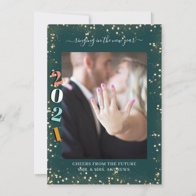 Carte 2021 Ringing dans les fiançailles de la nouvelle a (Devant)