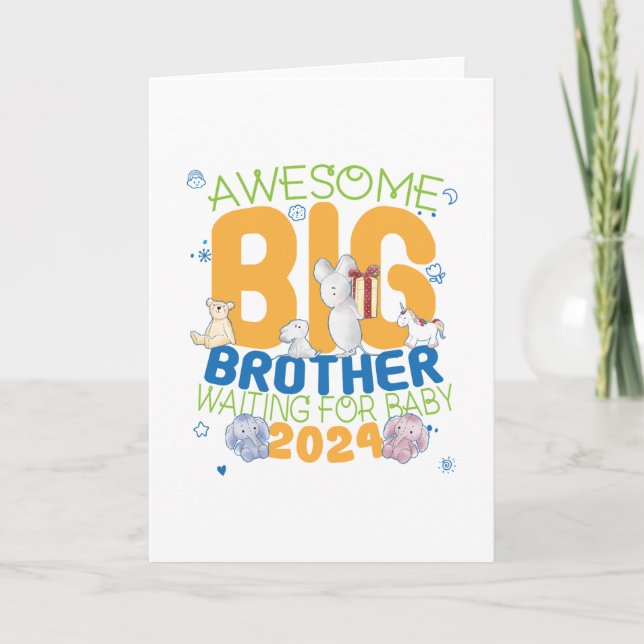 Carte 2024 Big Brother en attente de bébé (Devant)
