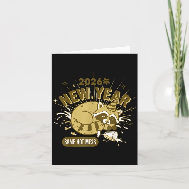 Carte 2026 New Year Same Hot Mess Celebration  (Devant)