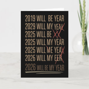Carte 2026 sera mon année humour drôle citation de nouve