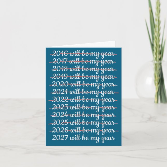 Carte 2027 Will Be My Year Procrastination New Year Reso (Devant)