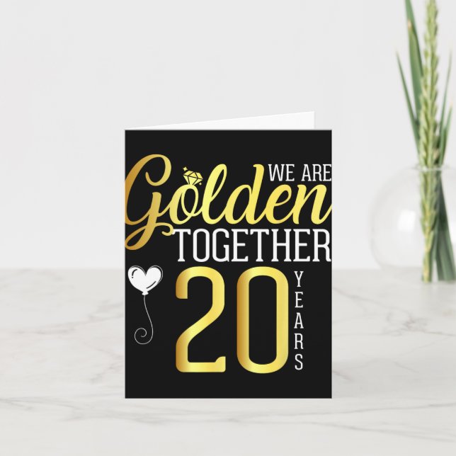 Carte 20 Ans 20e Anniversaire Chemises pour mariés Husba (Devant)