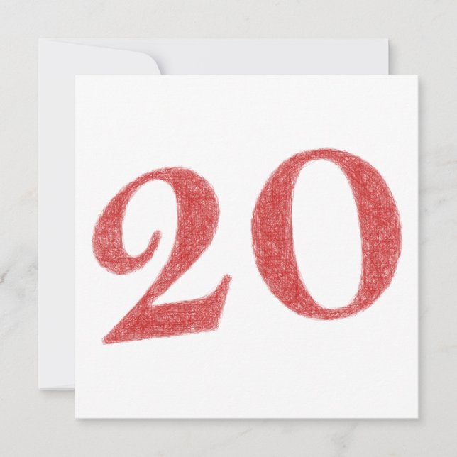 Carte 20 ans anniversaires (Devant)