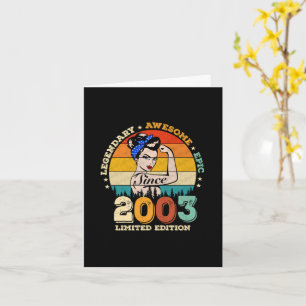 Carte 20 ans Vieux 2003 Cadeaux Vintages Femmes 20e anni
