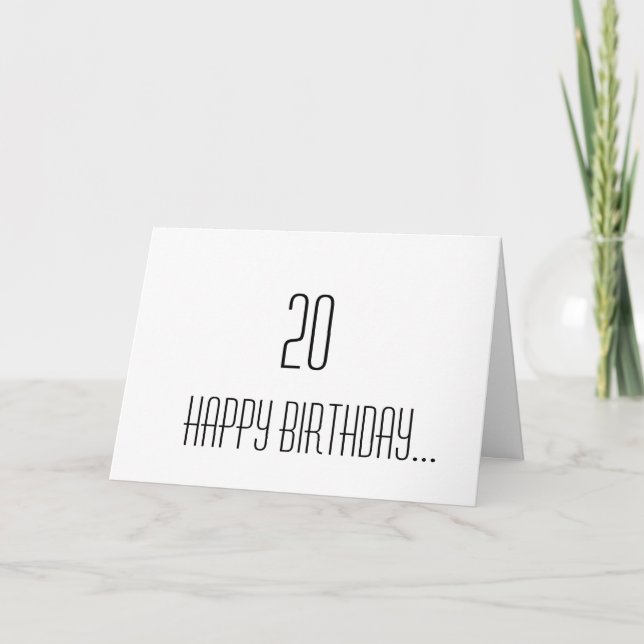 Carte 20e anniversaire (Devant)