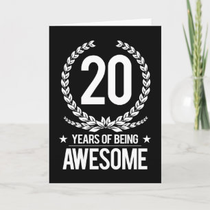 Carte 20e anniversaire (20 ans d'être génial)