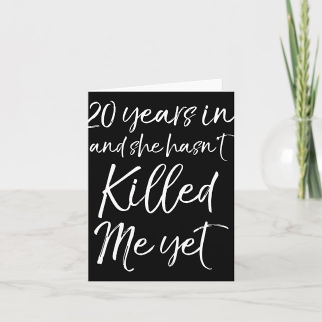 Carte 20e Anniversaire 20 ans en Et elle a eu ' ; t K (Devant)