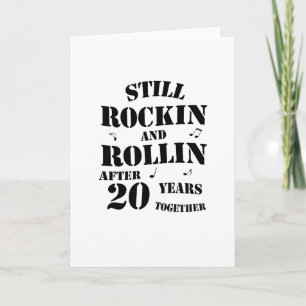 Carte 20e anniversaire - Cadeau Couples de 20 ans