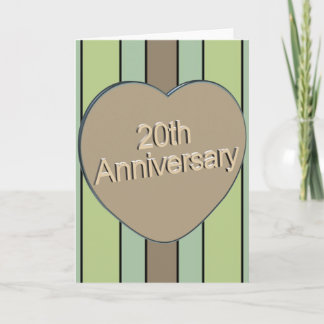 Carte 20e anniversaire de mariage