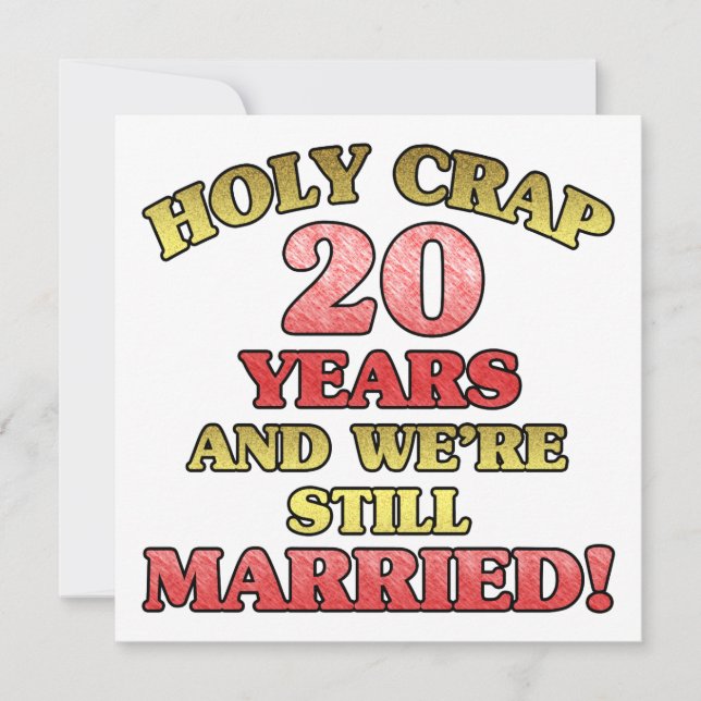 Carte 20e anniversaire drôle (Devant)