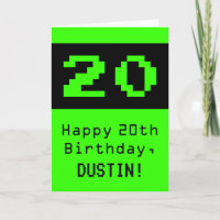 20e anniversaire : Nerdy / Geeky Style "20" et nom