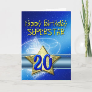 Carte 20e anniversaire pour Superstar