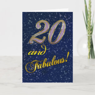 Carte 20ème anniversaire pour quelqu'un fabuleux