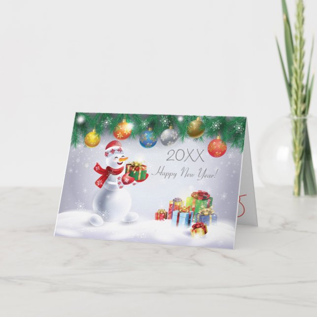 Carte 20XX Happy New Year ! Winter Holiday (Devant)