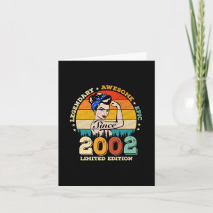 Carte 21 ans 2002 Cadeaux Vintages Femmes 21e anniversai