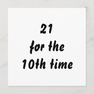 Carte 21 pour la dixième fois. 30e anniversaire. Blanc n