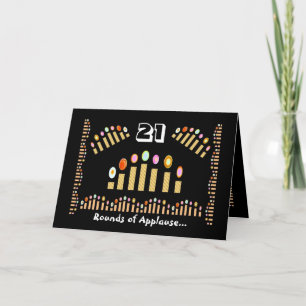 Carte 21 Rondes d'applaudissements Joyeux anniversaire!