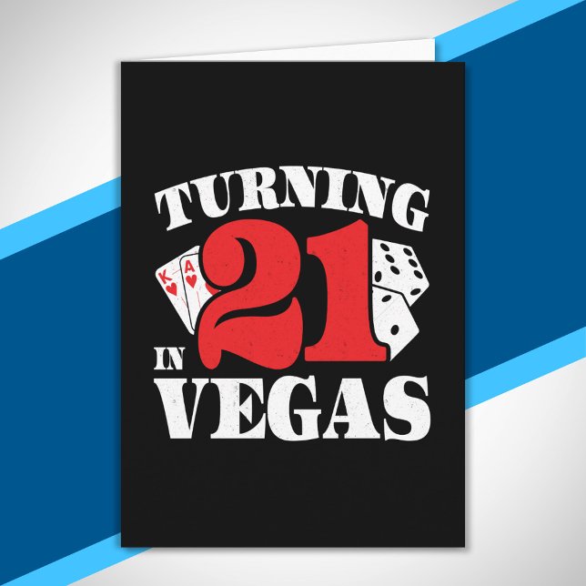 Carte 21e anniversaire à Vegas - 21 ans - Las Vegas (Créateur téléchargé)