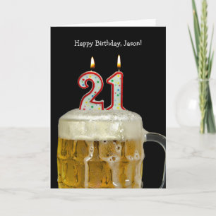Carte 21e Anniversaire Beer Mug
