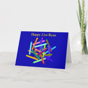 Carte 21e anniversaire Cadeaux