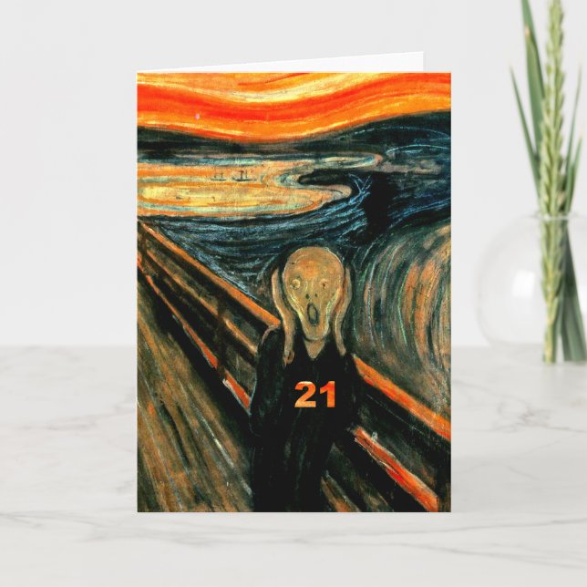 Carte 21e anniversaire Cadeaux (Devant)