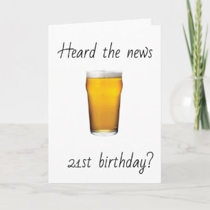 CARTE **21E ANNIVERSAIRE** CHEERS ET BIÈRES
