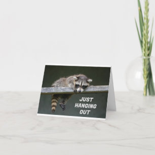 CARTE *21E* ANNIVERSAIRE D'UN RACCOON SILLY
