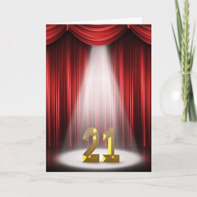 Carte 21e anniversaire en vedette (Devant)