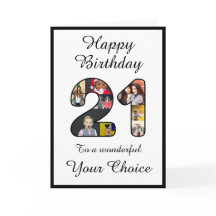21e anniversaire Joyeux 21 Photo personnalisée Mod