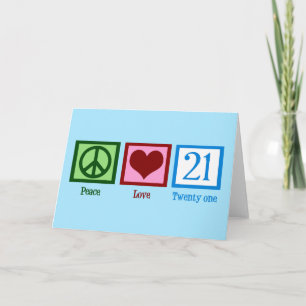 Carte 21e anniversaire mignon