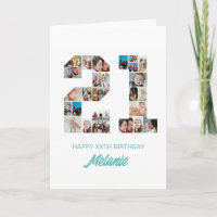21e anniversaire Numéro 21 Photo Collage personnal