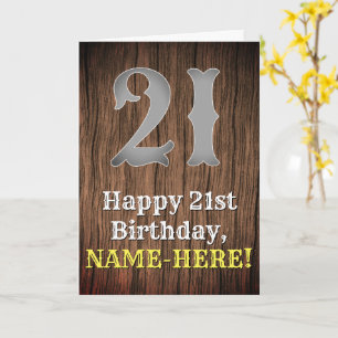 Carte 21e anniversaire : Pays inspiré par l'Ouest Look,