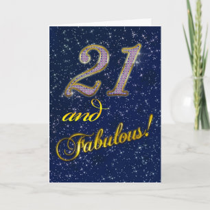 Carte 21e anniversaire pour quelqu'un Fabulous