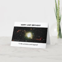 21e anniversaire texte personnalisé nebula univers