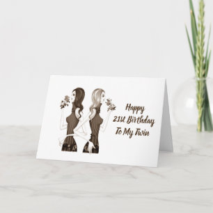 CARTE **21E** SOUHAITE L'ANNIVERSAIRE À MA **SOEUR DOUCE