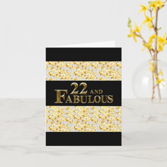 Carte 22e anniversaire  (Fleur jaune)