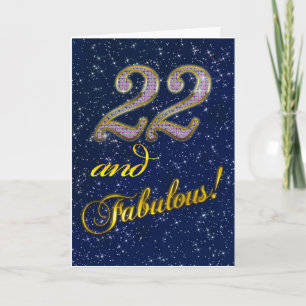 Carte 22nd birthday for someone Fabulous