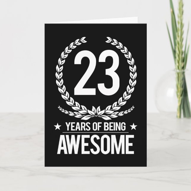 Carte 23e anniversaire (23 ans d'être génial) (Devant)