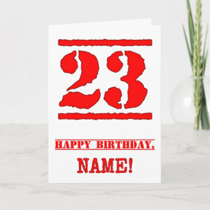 Carte 23e anniversaire : Amusant, Timbre en caoutchouc r