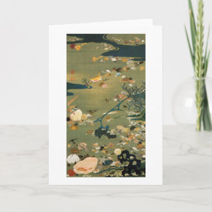 Carte 24. 貝甲図, coquilles de 若冲, Jakuchū, art du Japon
