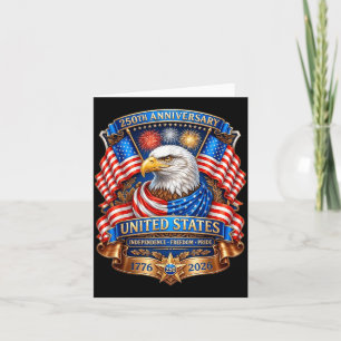 Carte 250 Anniversaire USA Aigle Patriotique 250ème 4ème