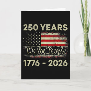 Carte 250 Ans 1776-2026 250e Anniversaire Drapeau Améric