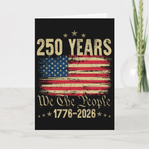 Carte 250 Ans 1776 2026 250e Anniversaire Drapeau États-