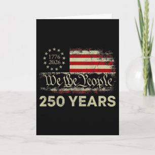 Carte 250 Ans 1776-2026 250e Anniversaire Drapeau États-